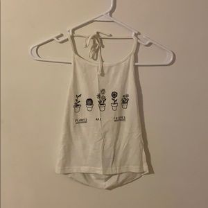 Plants are friends halter crop top